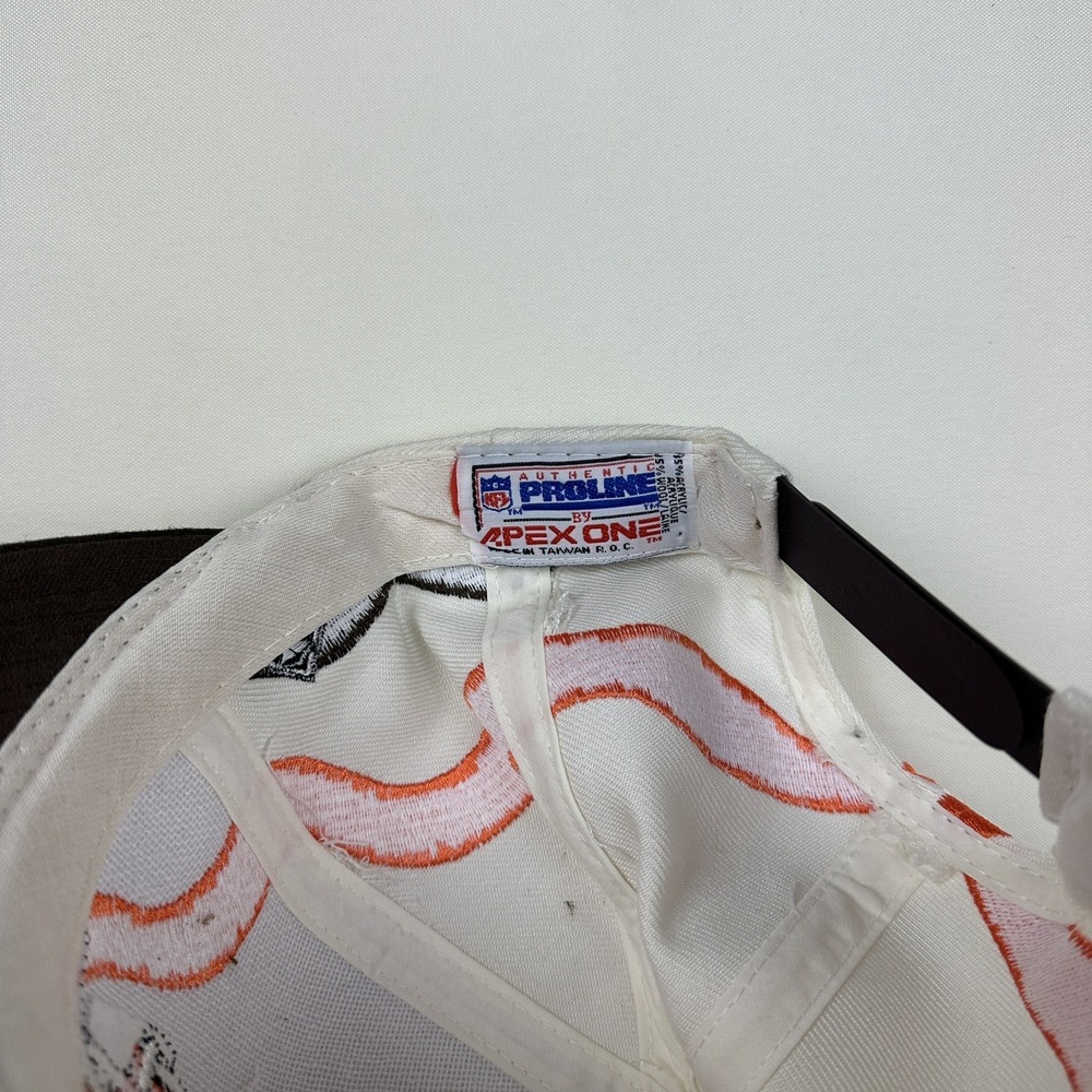 VTG 90s Cleveland Browns Apex One Proline Ribbon Wave NFL Snapback Hat Cap NWT - Picture 6 of 9
